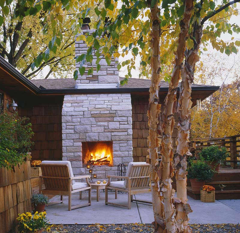 取暖燒烤兩不誤，暖冬神器——室外壁爐