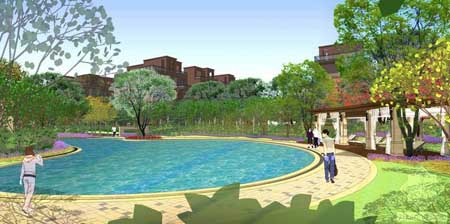 重慶金科時(shí)代中心照母山住宅景觀