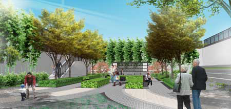 下沉廣場空間效果圖