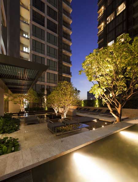 泰國(guó)曼谷Quattro高端住宅花園景觀設(shè)計(jì)