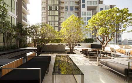 泰國(guó)曼谷Quattro高端住宅花園景觀設(shè)計(jì)