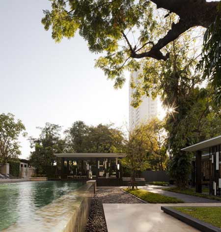 泰國(guó)曼谷Quattro高端住宅花園景觀設(shè)計(jì)