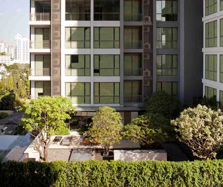 泰國(guó)曼谷Quattro高端住宅花園景觀設(shè)計(jì)